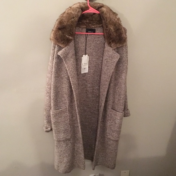 Zara Sweaters - Zara Long Sweater Fur Color